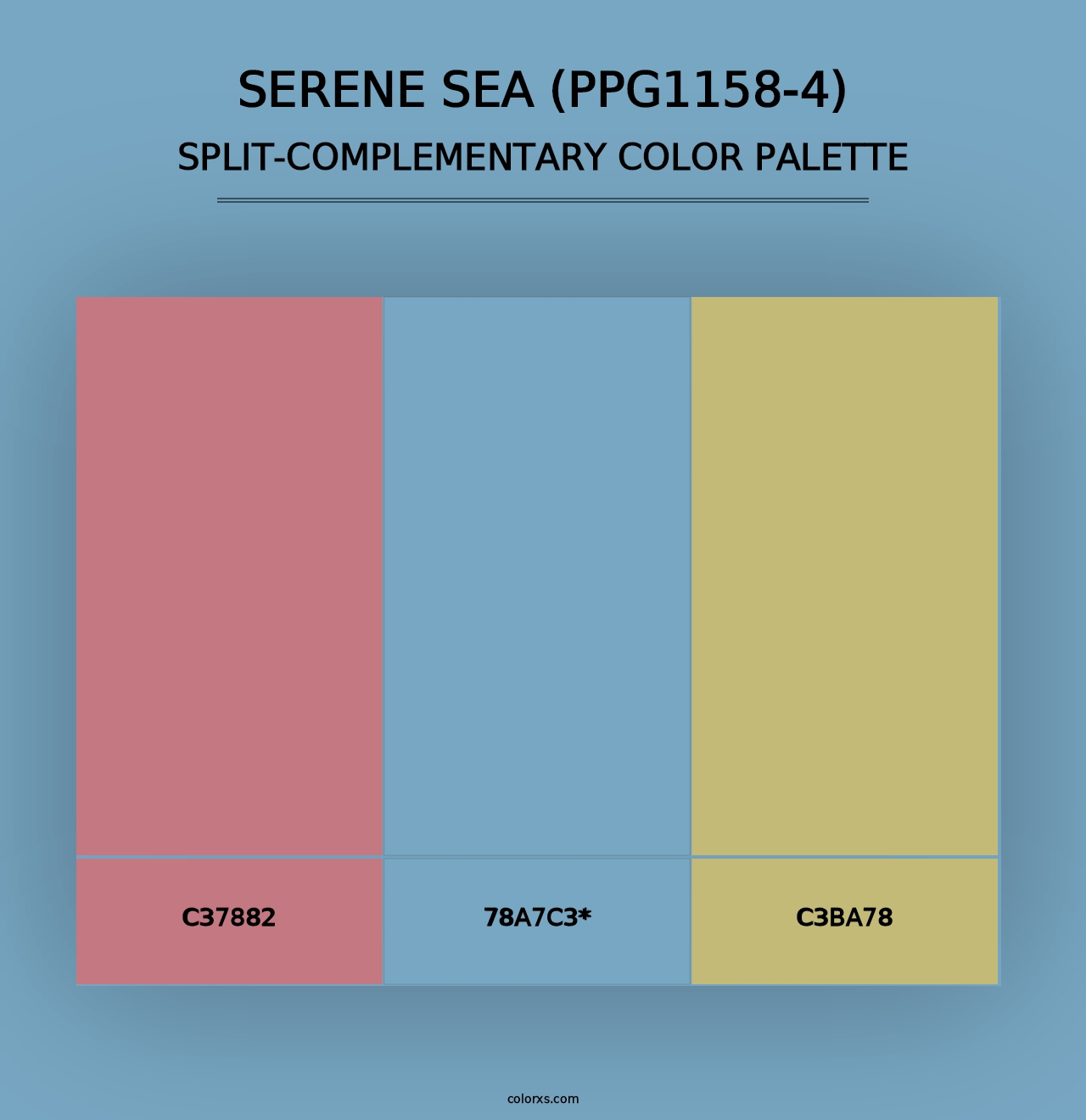 Serene Sea (PPG1158-4) - Split-Complementary Color Palette