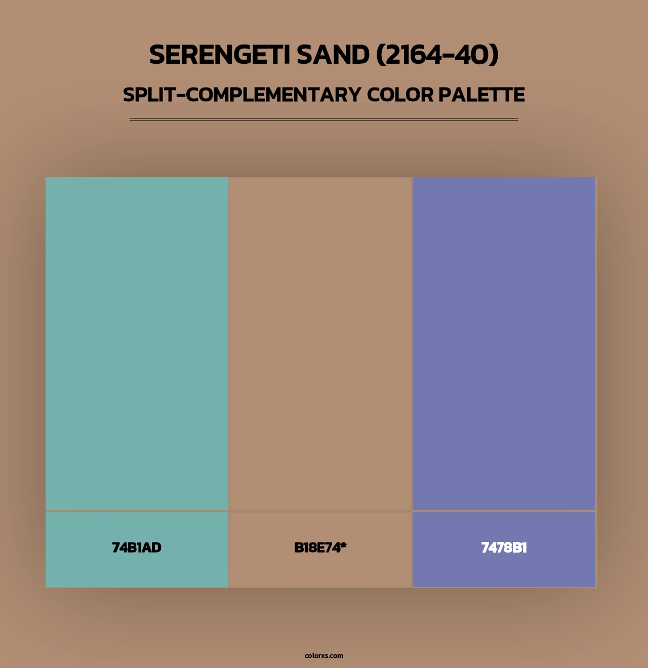 Serengeti Sand (2164-40) - Split-Complementary Color Palette