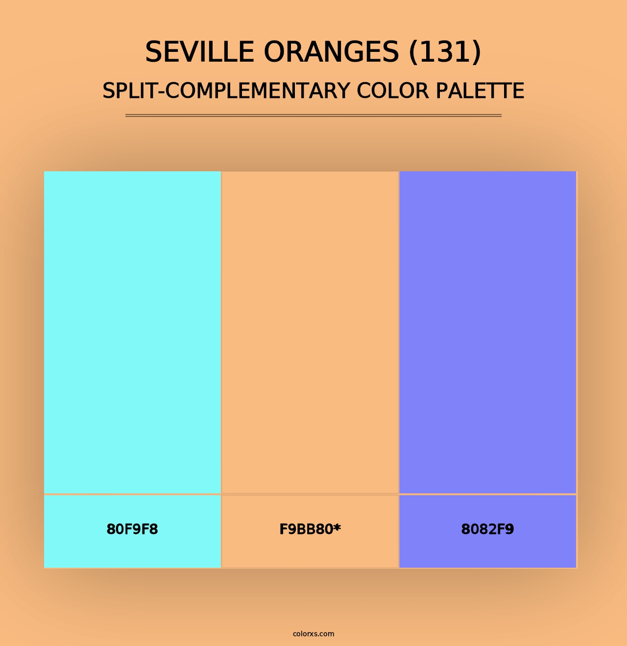 Seville Oranges (131) - Split-Complementary Color Palette