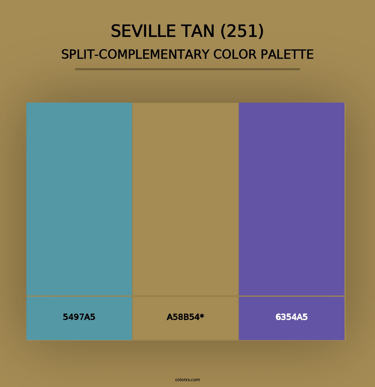 Seville Tan (251) - Split-Complementary Color Palette