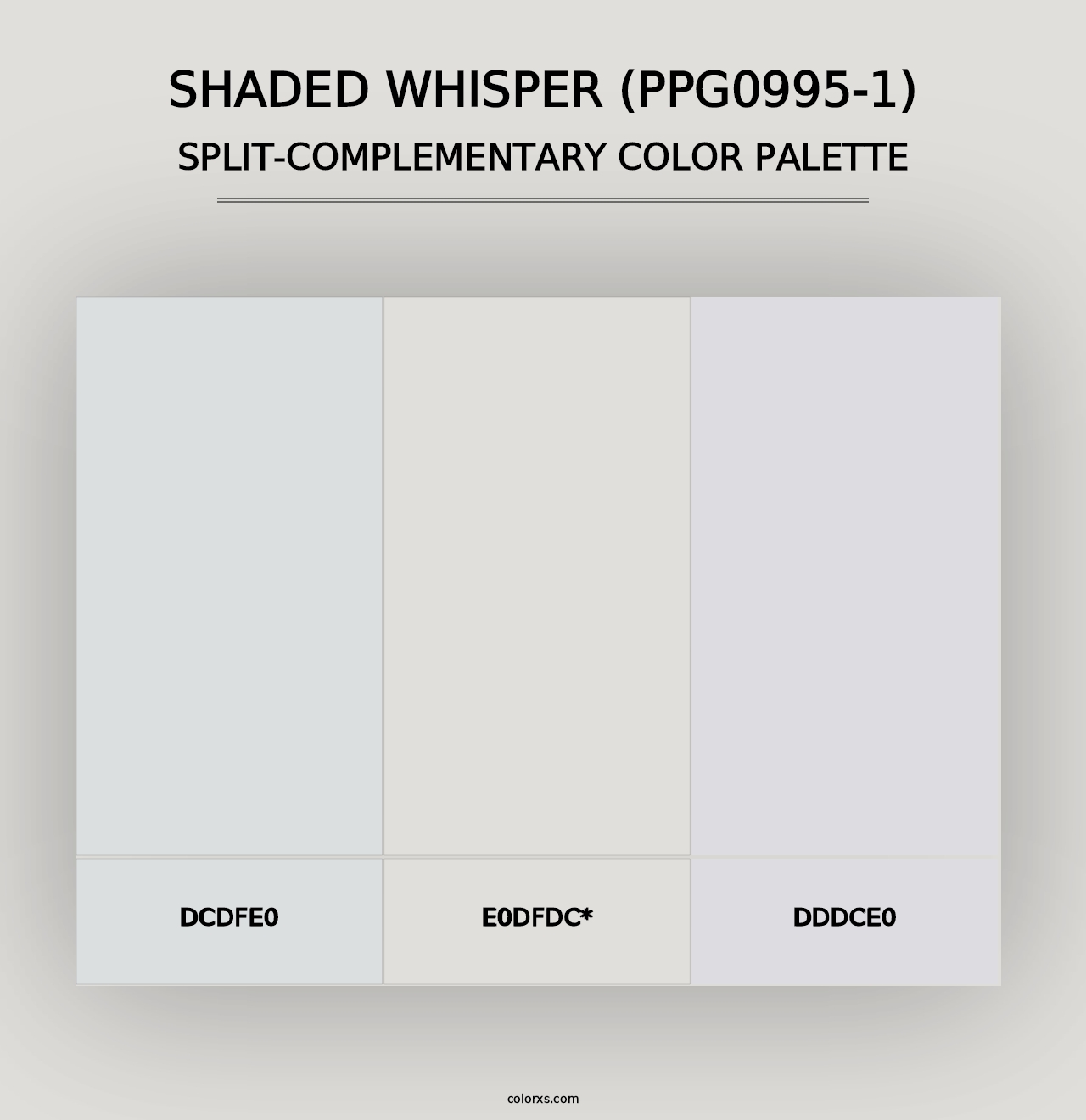 Shaded Whisper (PPG0995-1) - Split-Complementary Color Palette