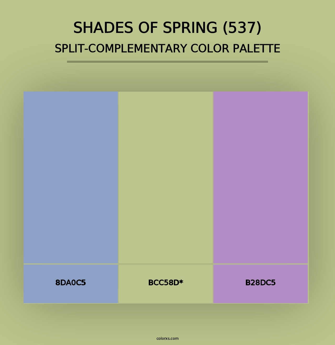 Shades of Spring (537) - Split-Complementary Color Palette