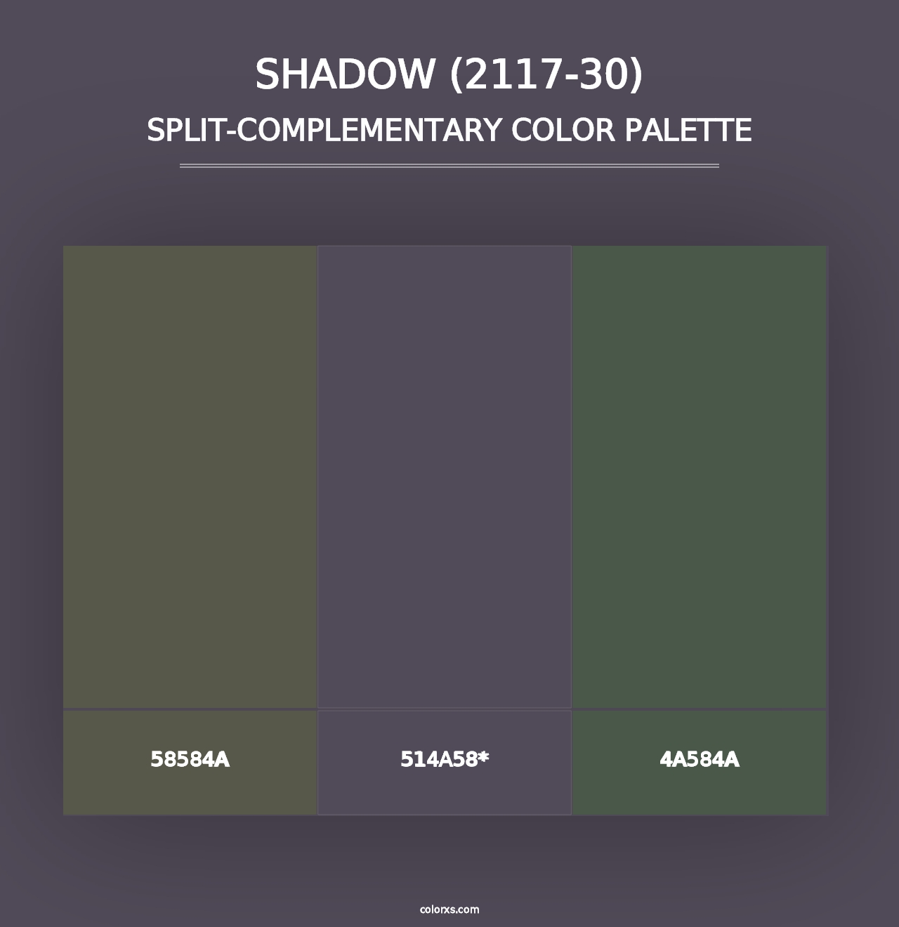 Shadow (2117-30) - Split-Complementary Color Palette