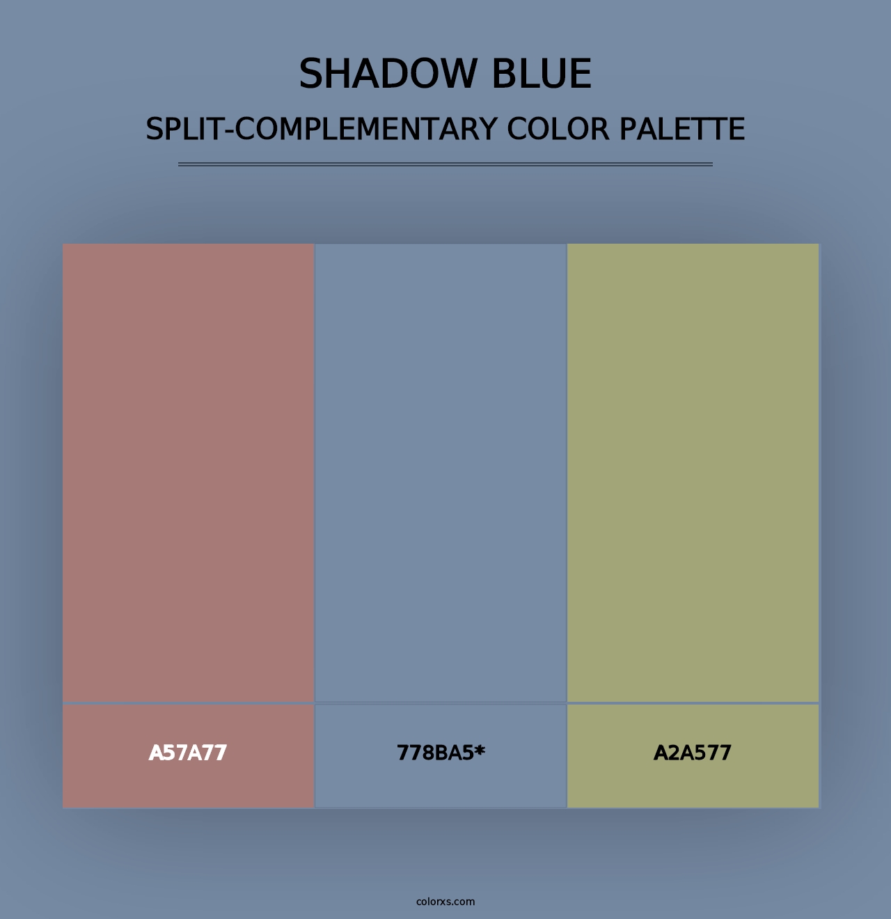 Shadow Blue - Split-Complementary Color Palette