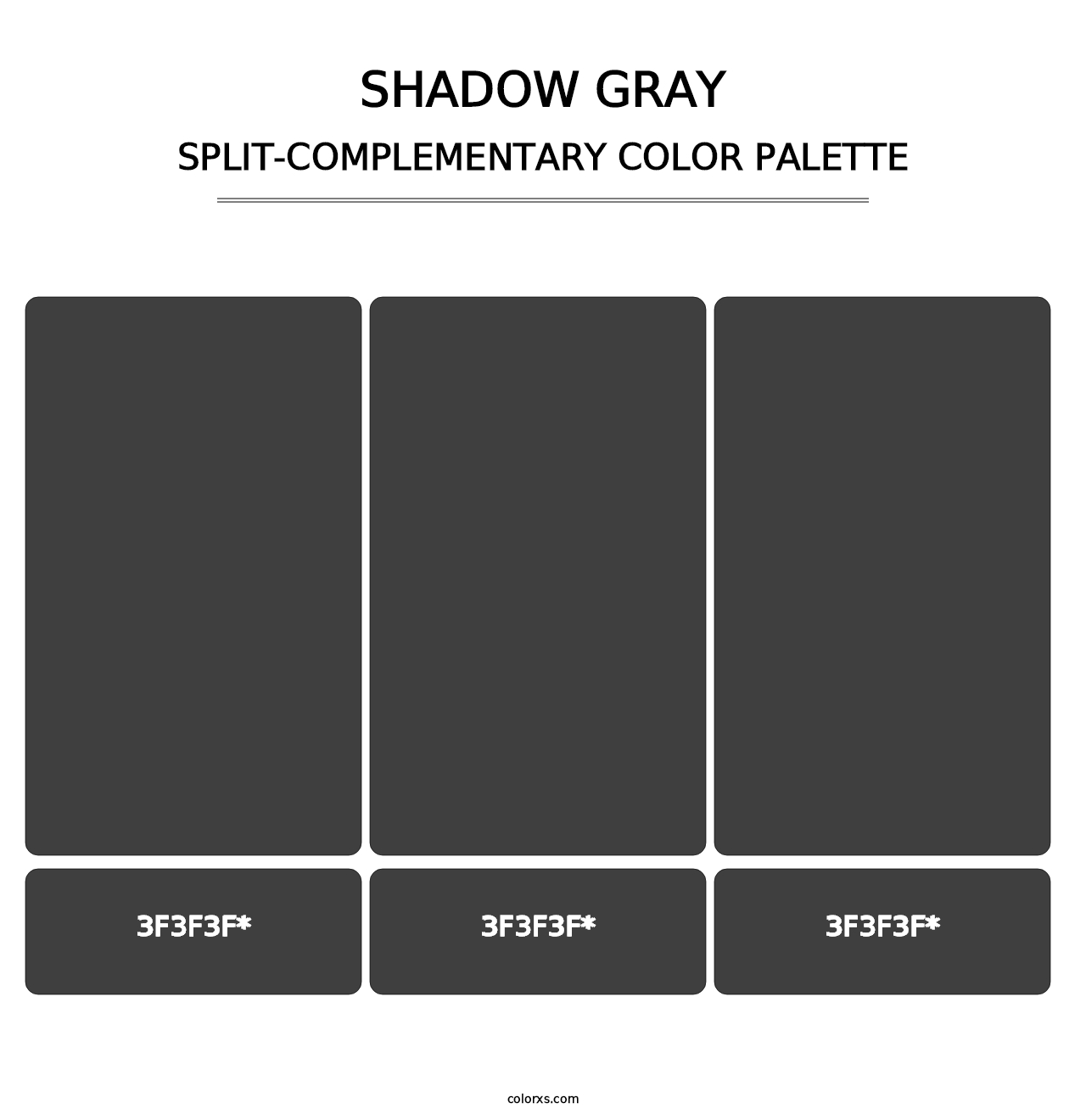 Shadow Gray - Split-Complementary Color Palette