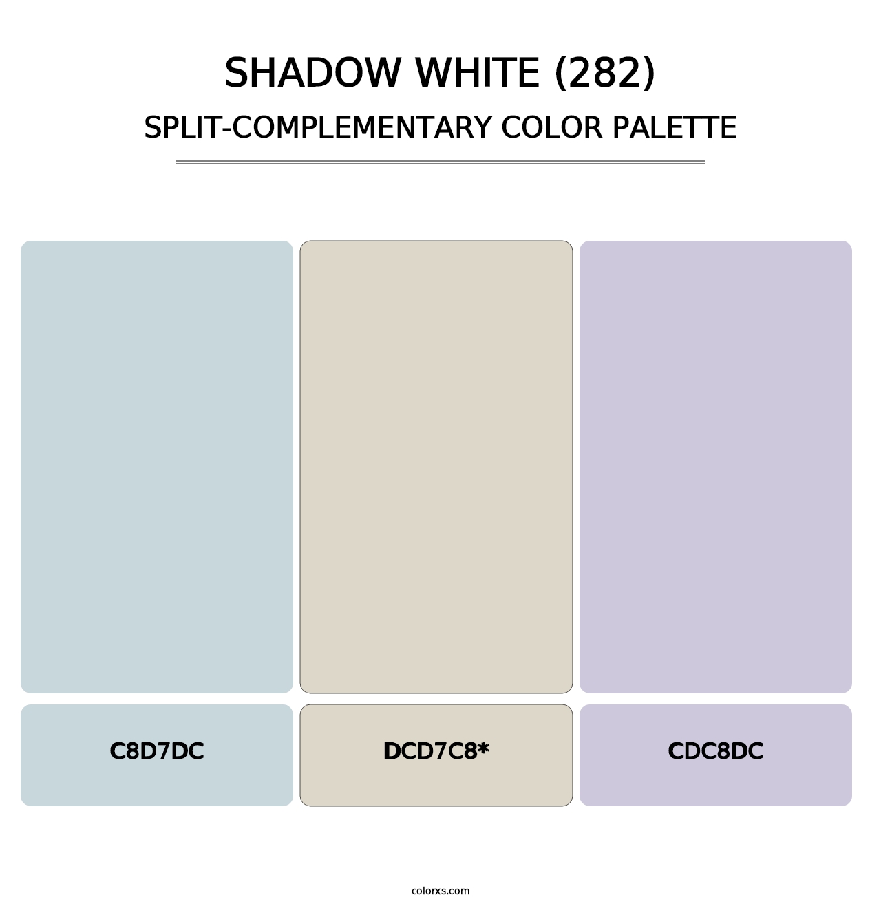 Shadow White (282) - Split-Complementary Color Palette