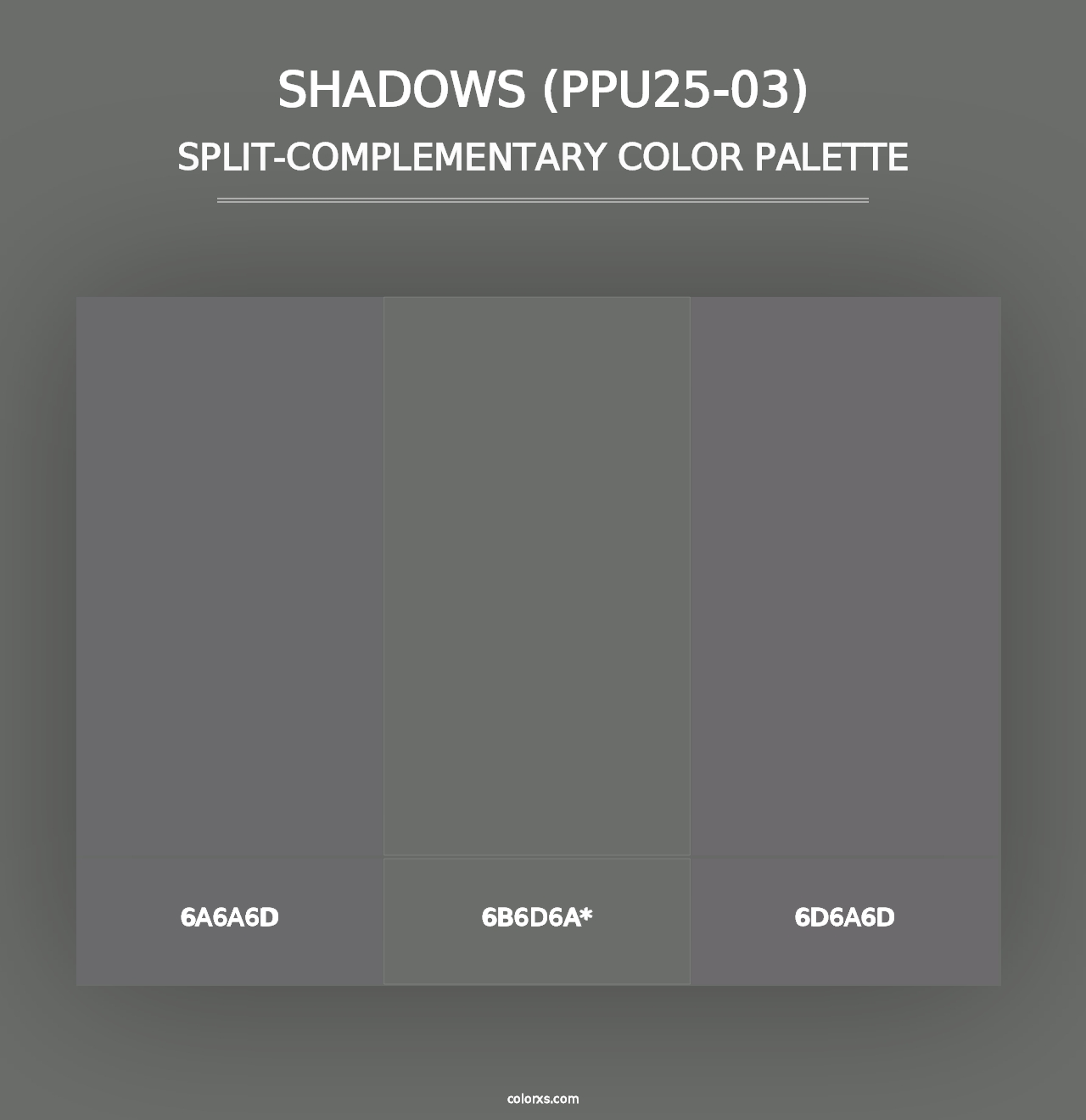 Shadows (PPU25-03) - Split-Complementary Color Palette