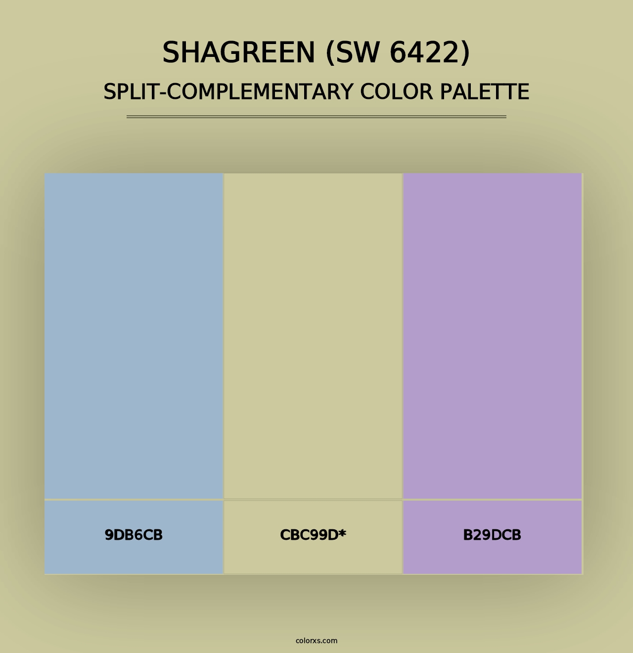 Shagreen (SW 6422) - Split-Complementary Color Palette