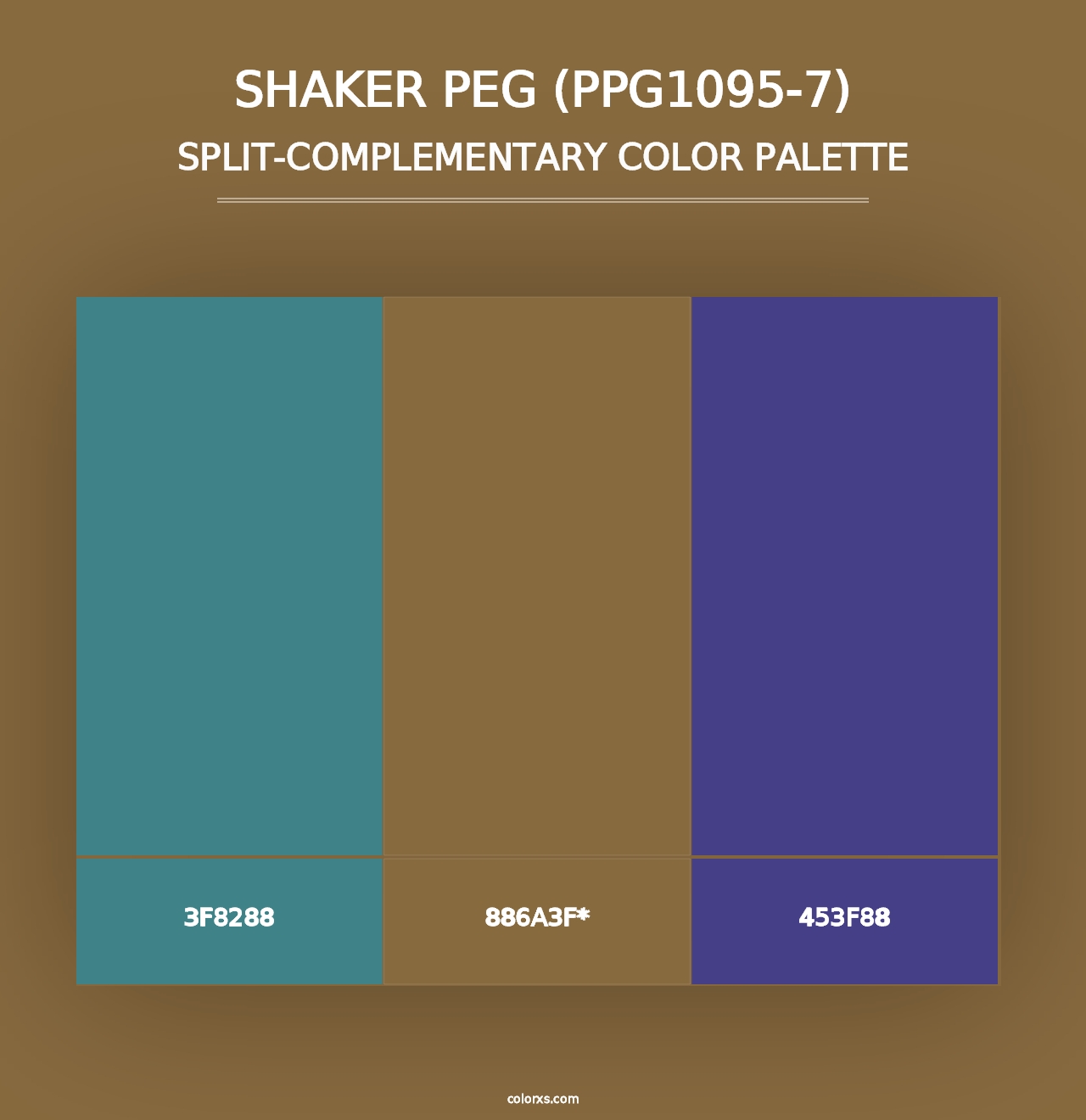 Shaker Peg (PPG1095-7) - Split-Complementary Color Palette