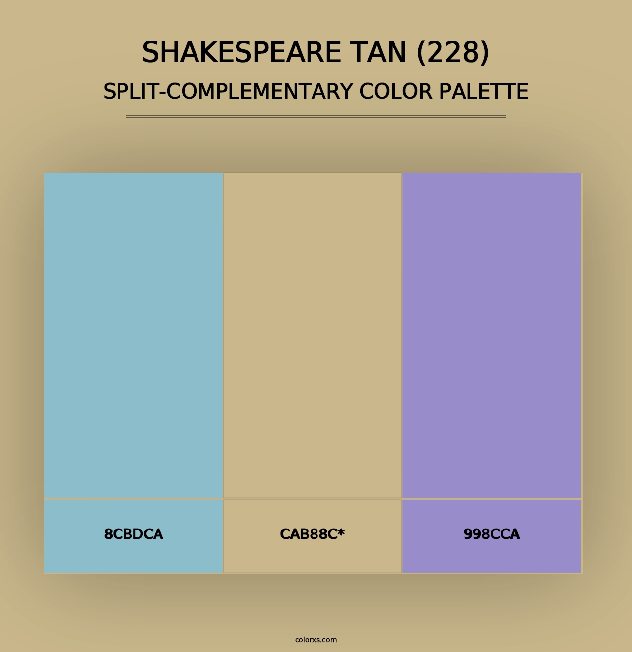 Shakespeare Tan (228) - Split-Complementary Color Palette