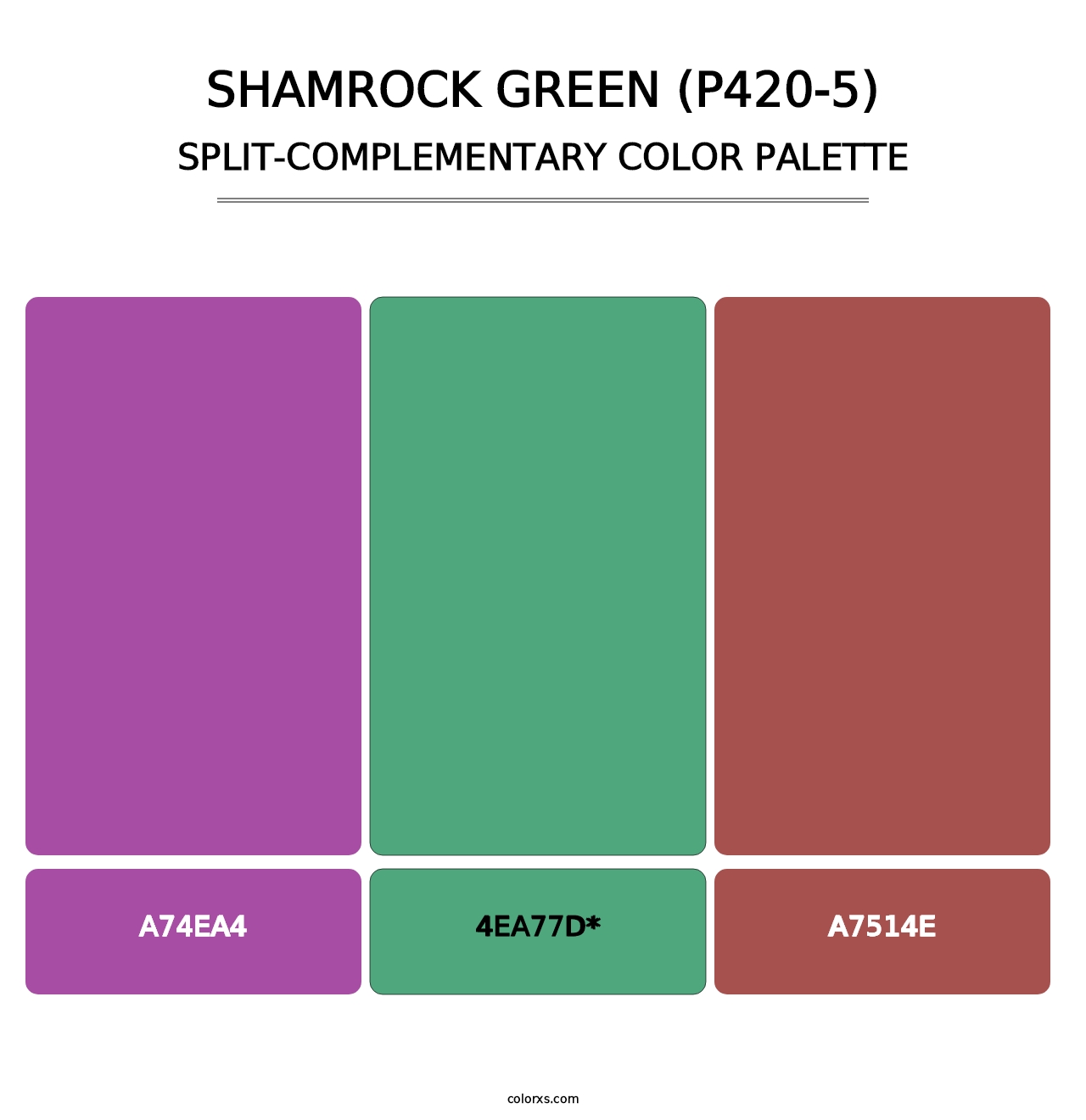 Shamrock Green (P420-5) - Split-Complementary Color Palette