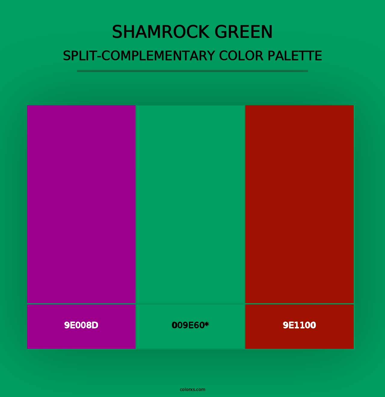 Shamrock Green - Split-Complementary Color Palette