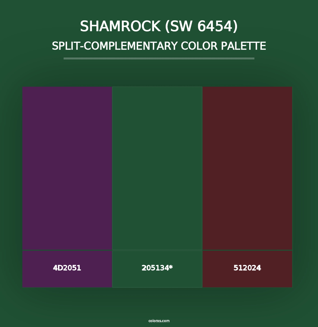 Shamrock (SW 6454) - Split-Complementary Color Palette