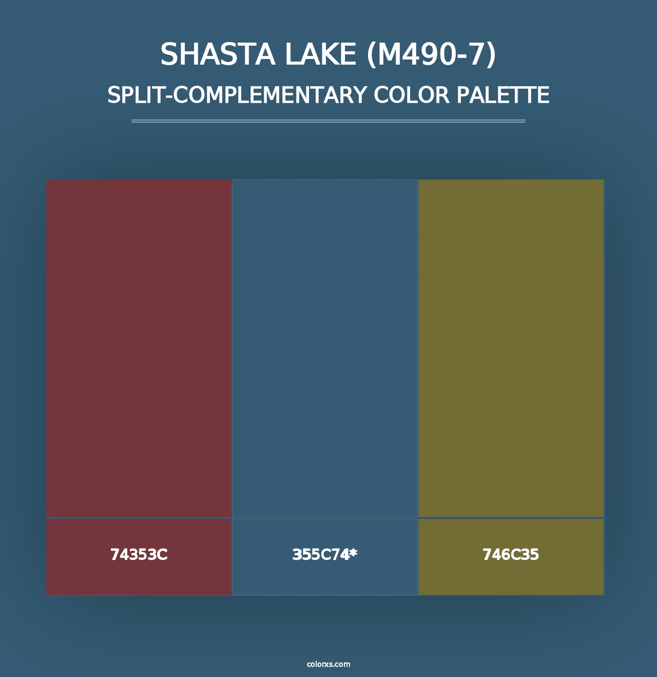 Shasta Lake (M490-7) - Split-Complementary Color Palette