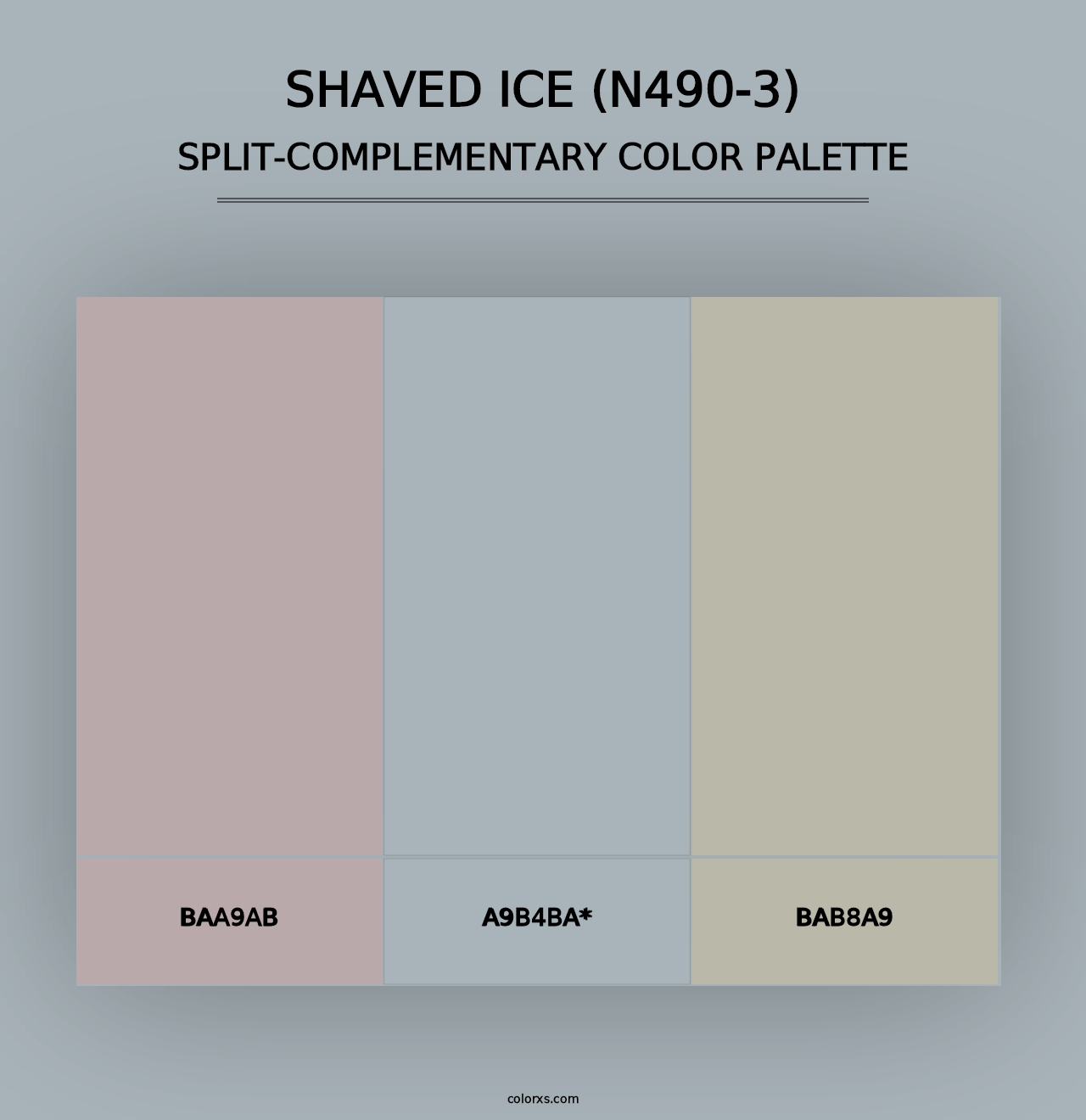 Shaved Ice (N490-3) - Split-Complementary Color Palette