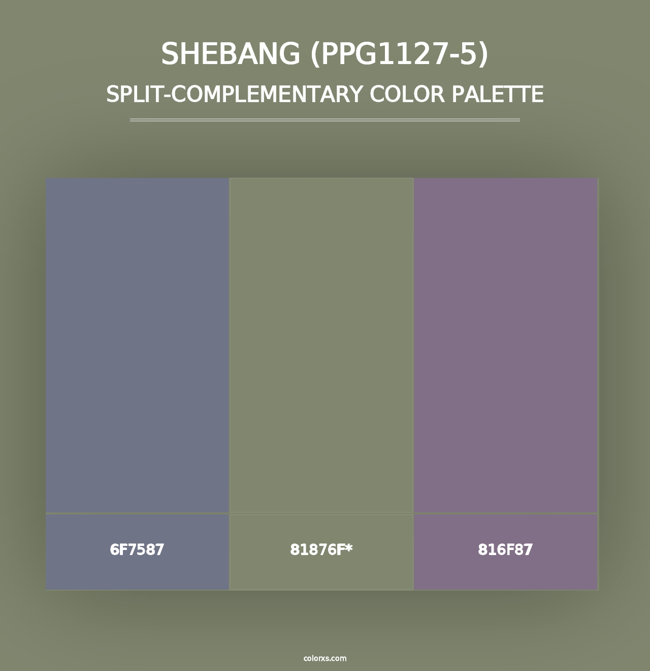 Shebang (PPG1127-5) - Split-Complementary Color Palette