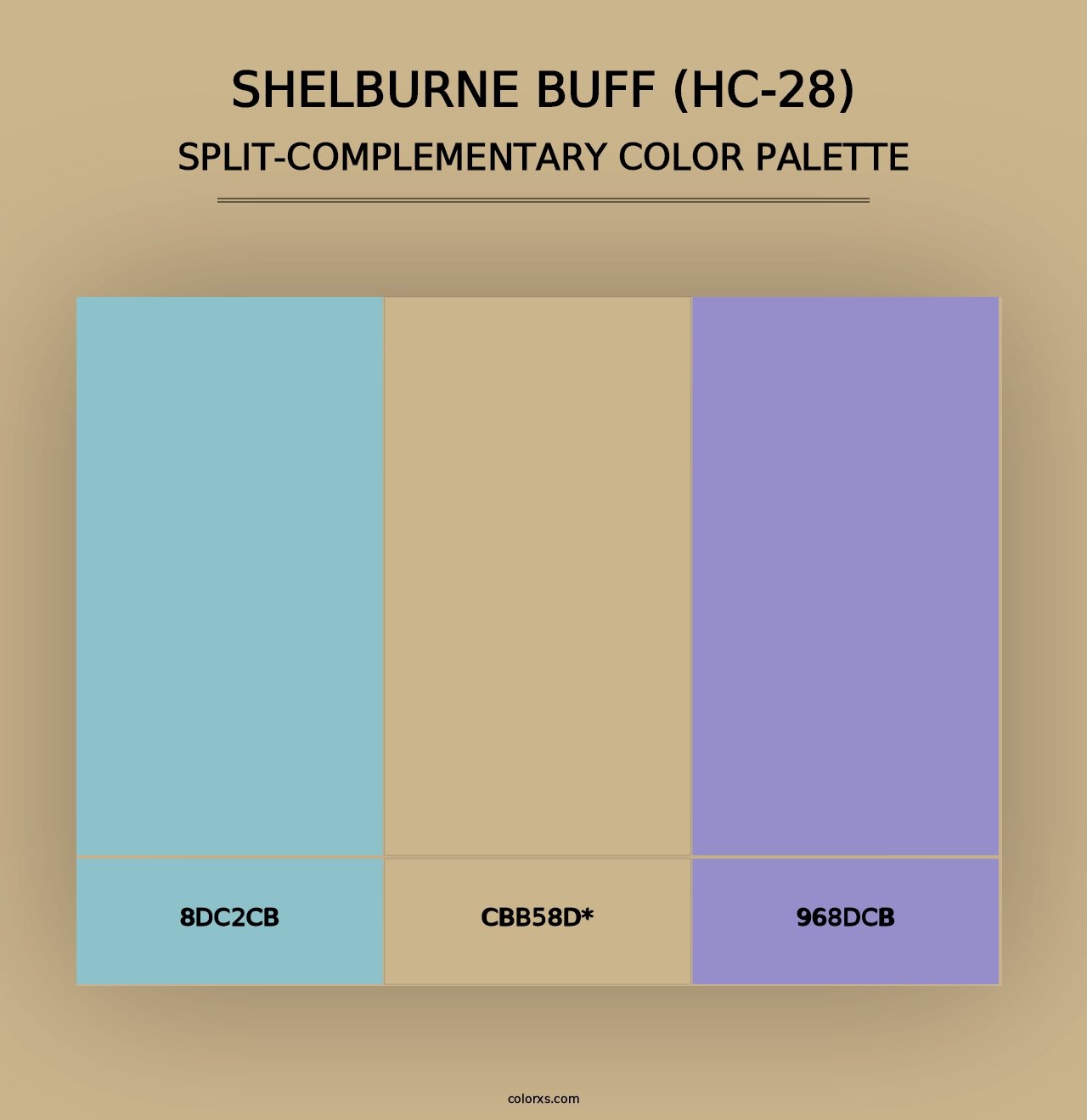 Shelburne Buff (HC-28) - Split-Complementary Color Palette