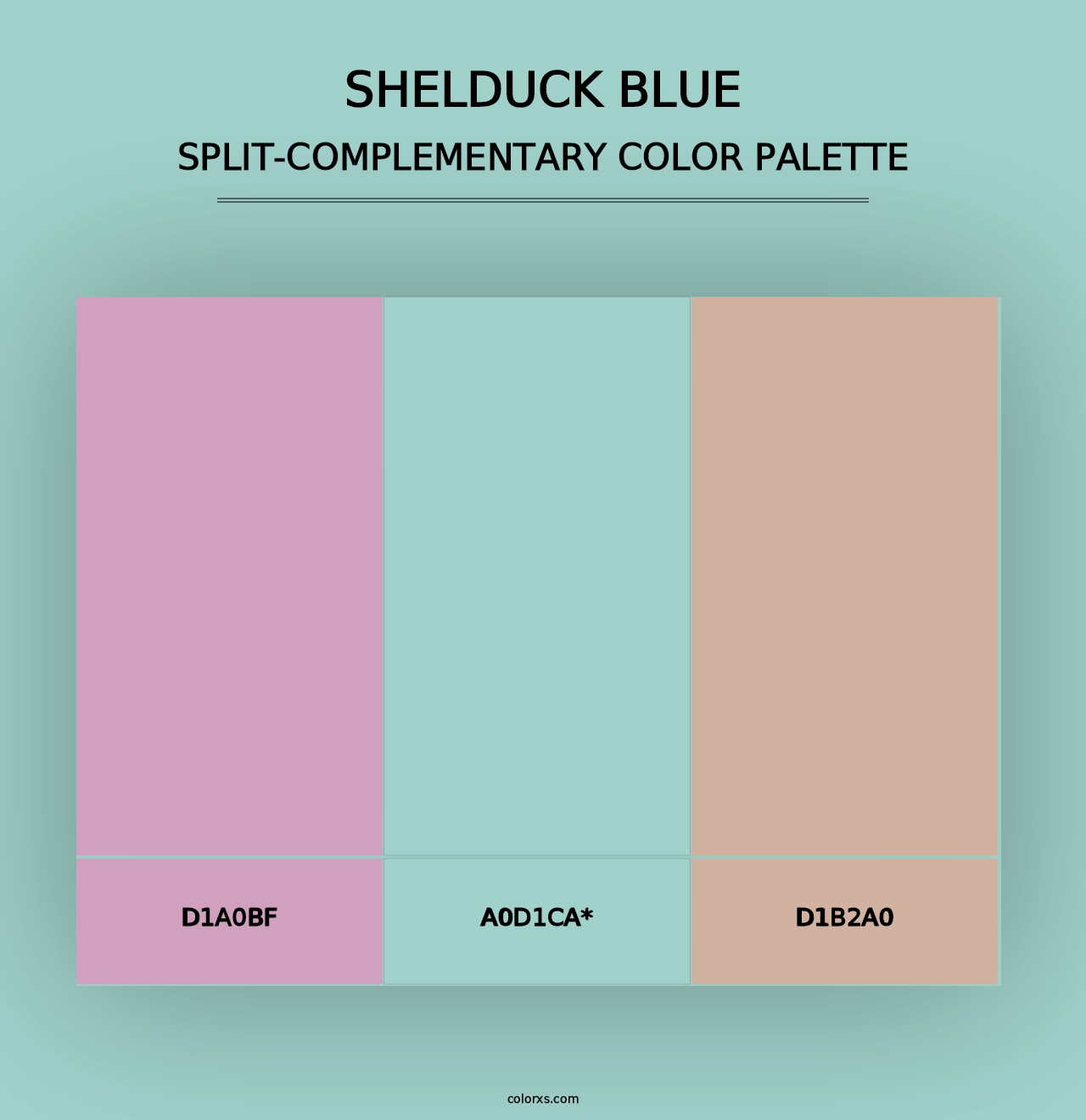 Shelduck Blue - Split-Complementary Color Palette