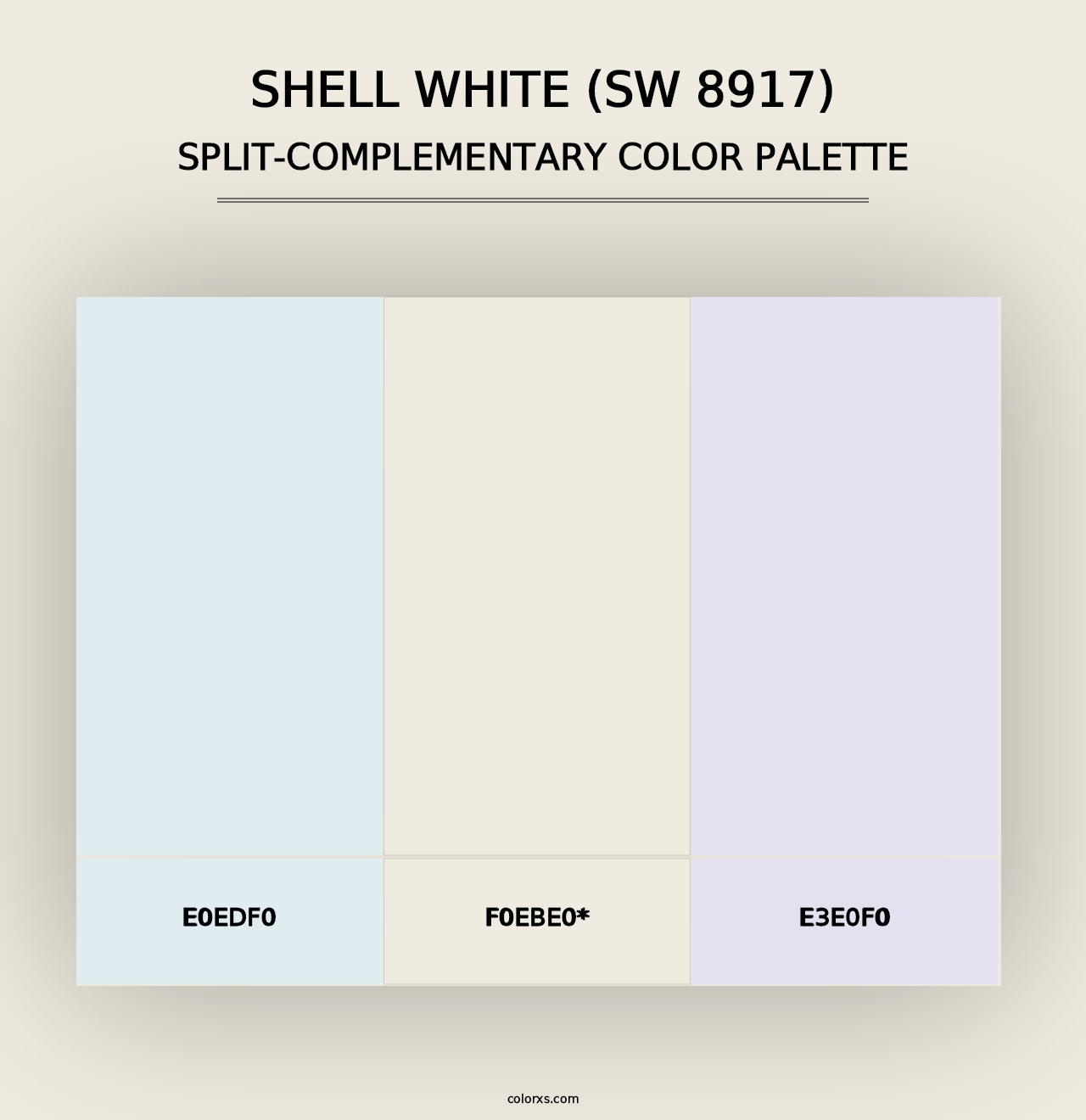 Shell White (SW 8917) - Split-Complementary Color Palette