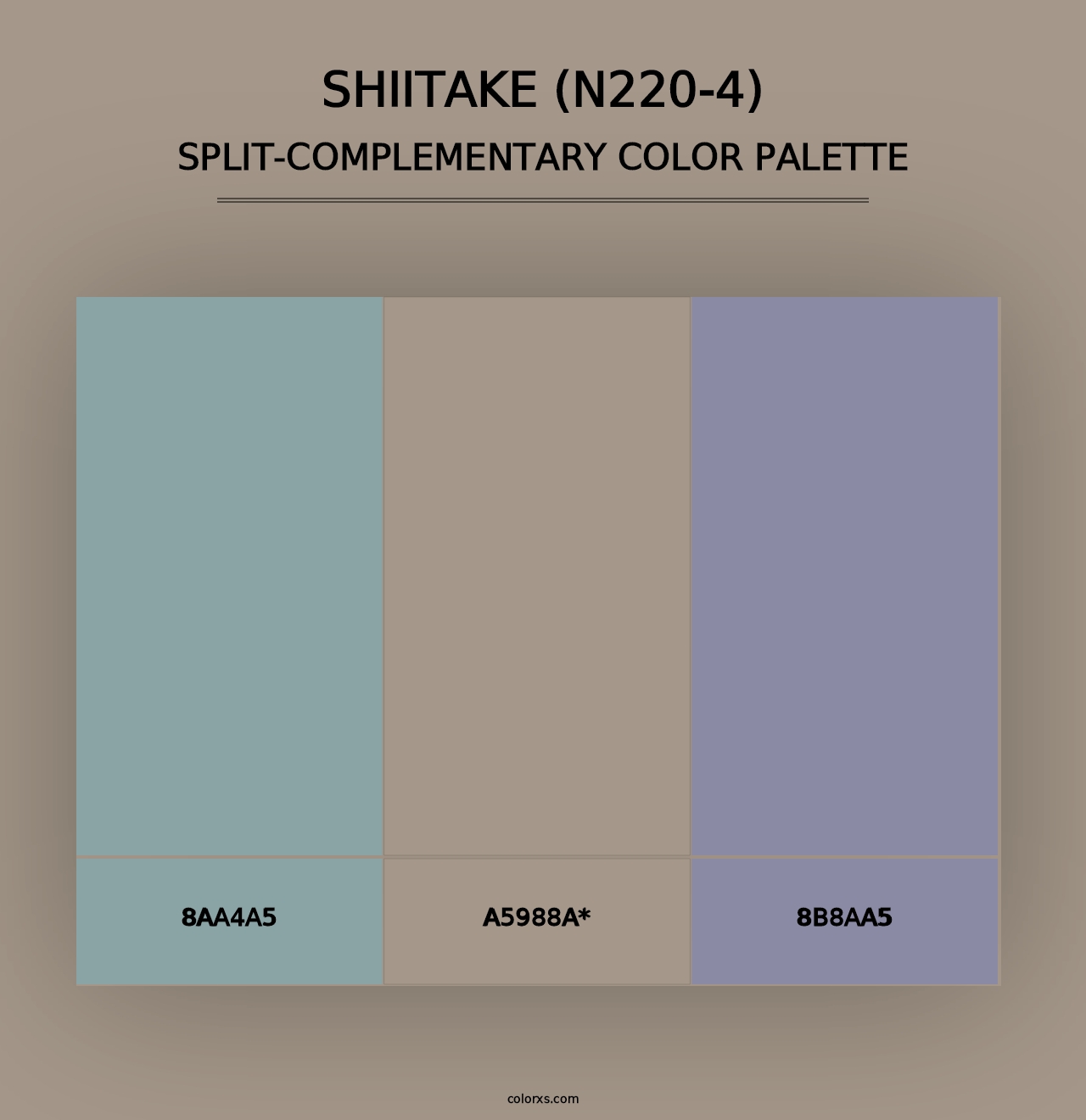 Shiitake (N220-4) - Split-Complementary Color Palette