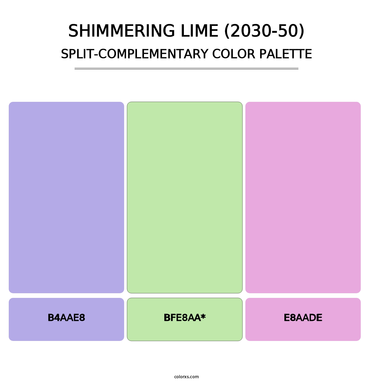 Shimmering Lime (2030-50) - Split-Complementary Color Palette