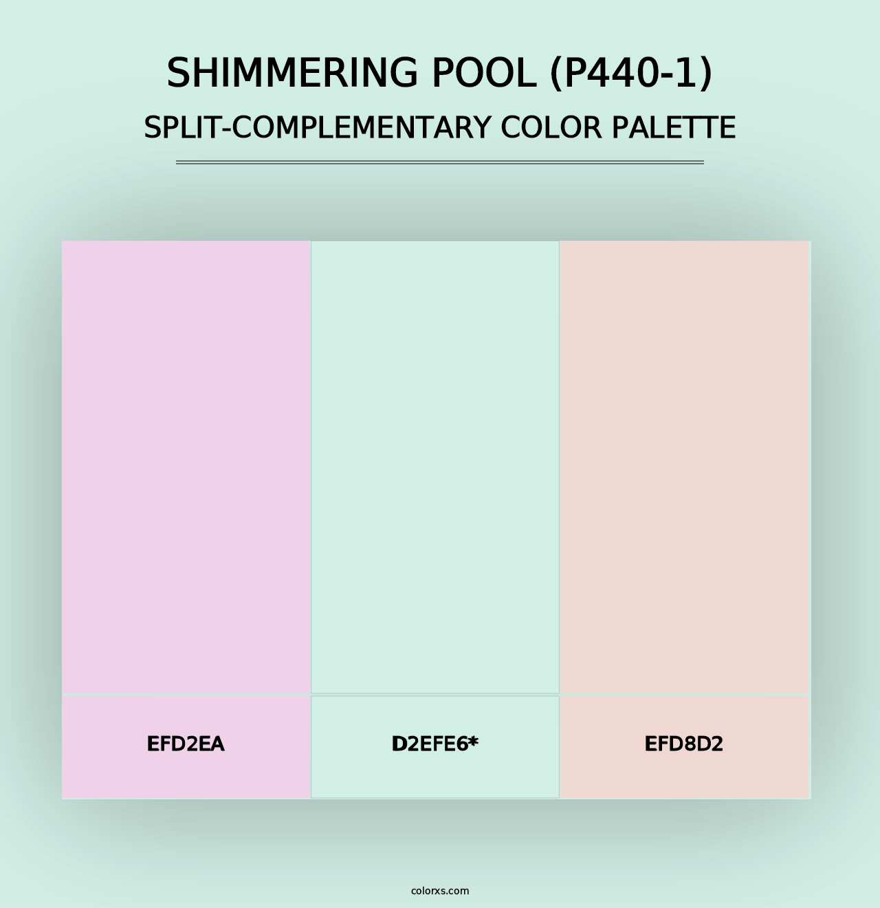 Shimmering Pool (P440-1) - Split-Complementary Color Palette