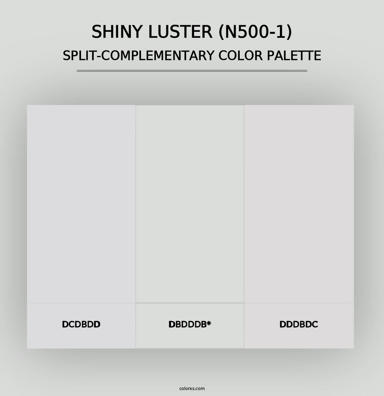 Shiny Luster (N500-1) - Split-Complementary Color Palette