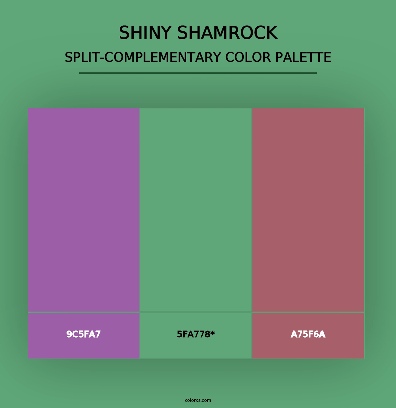 Shiny Shamrock - Split-Complementary Color Palette