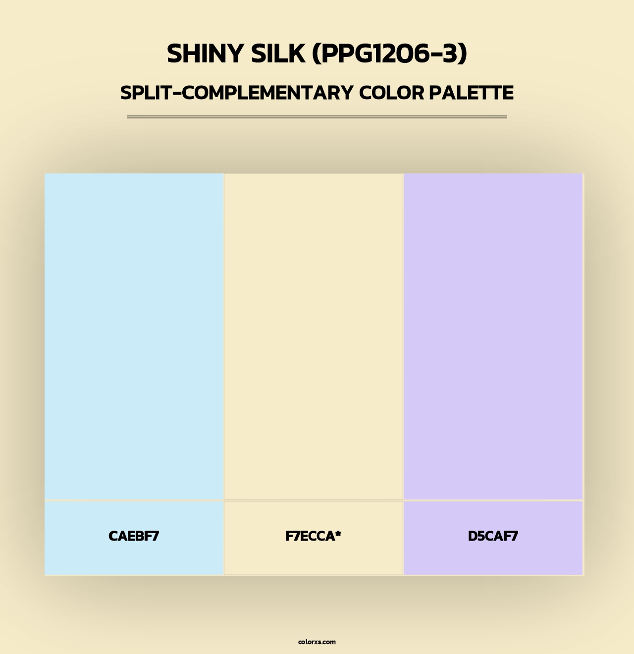 Shiny Silk (PPG1206-3) - Split-Complementary Color Palette