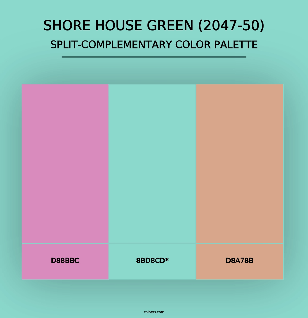 Shore House Green (2047-50) - Split-Complementary Color Palette