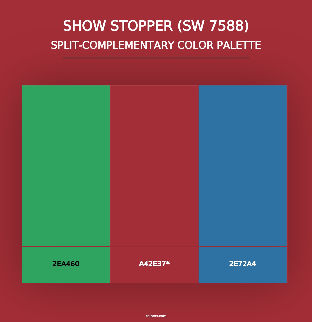 Show Stopper (SW 7588) - Split-Complementary Color Palette