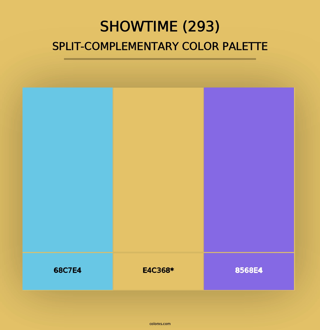 Showtime (293) - Split-Complementary Color Palette