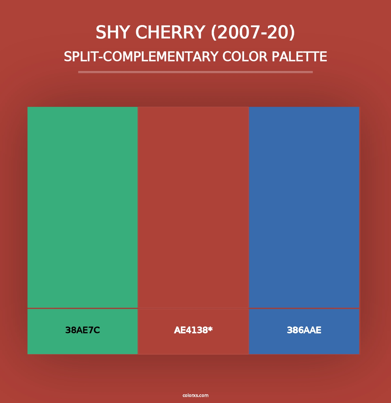 Shy Cherry (2007-20) - Split-Complementary Color Palette