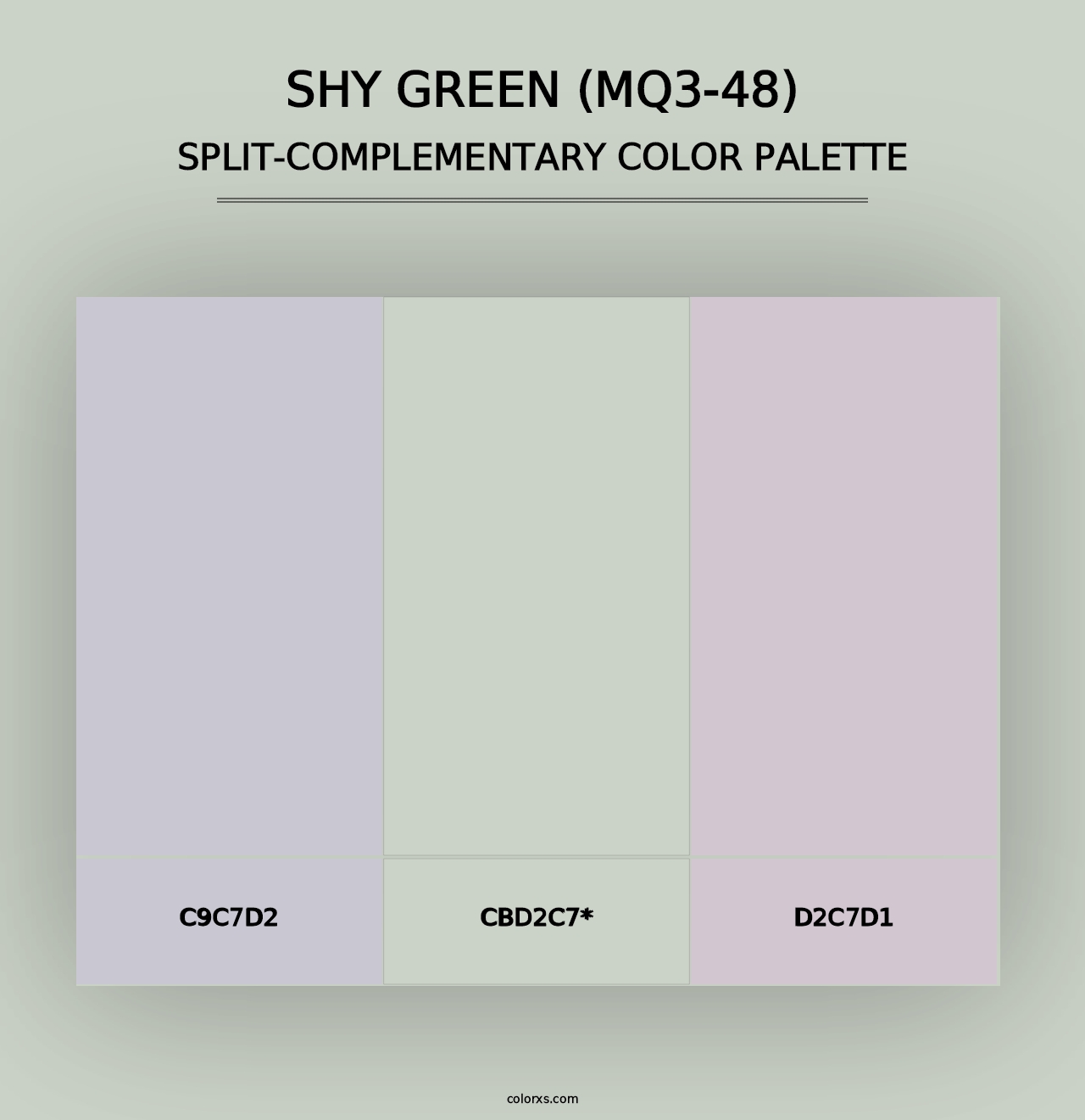 Shy Green (MQ3-48) - Split-Complementary Color Palette