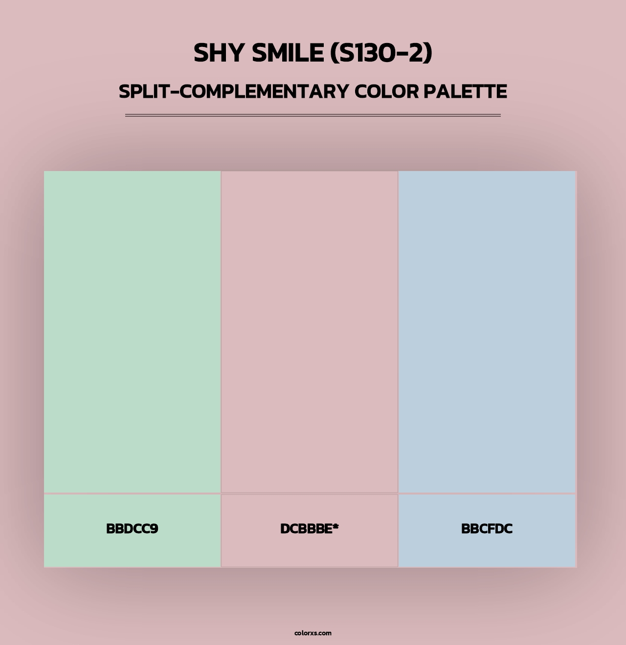 Shy Smile (S130-2) - Split-Complementary Color Palette