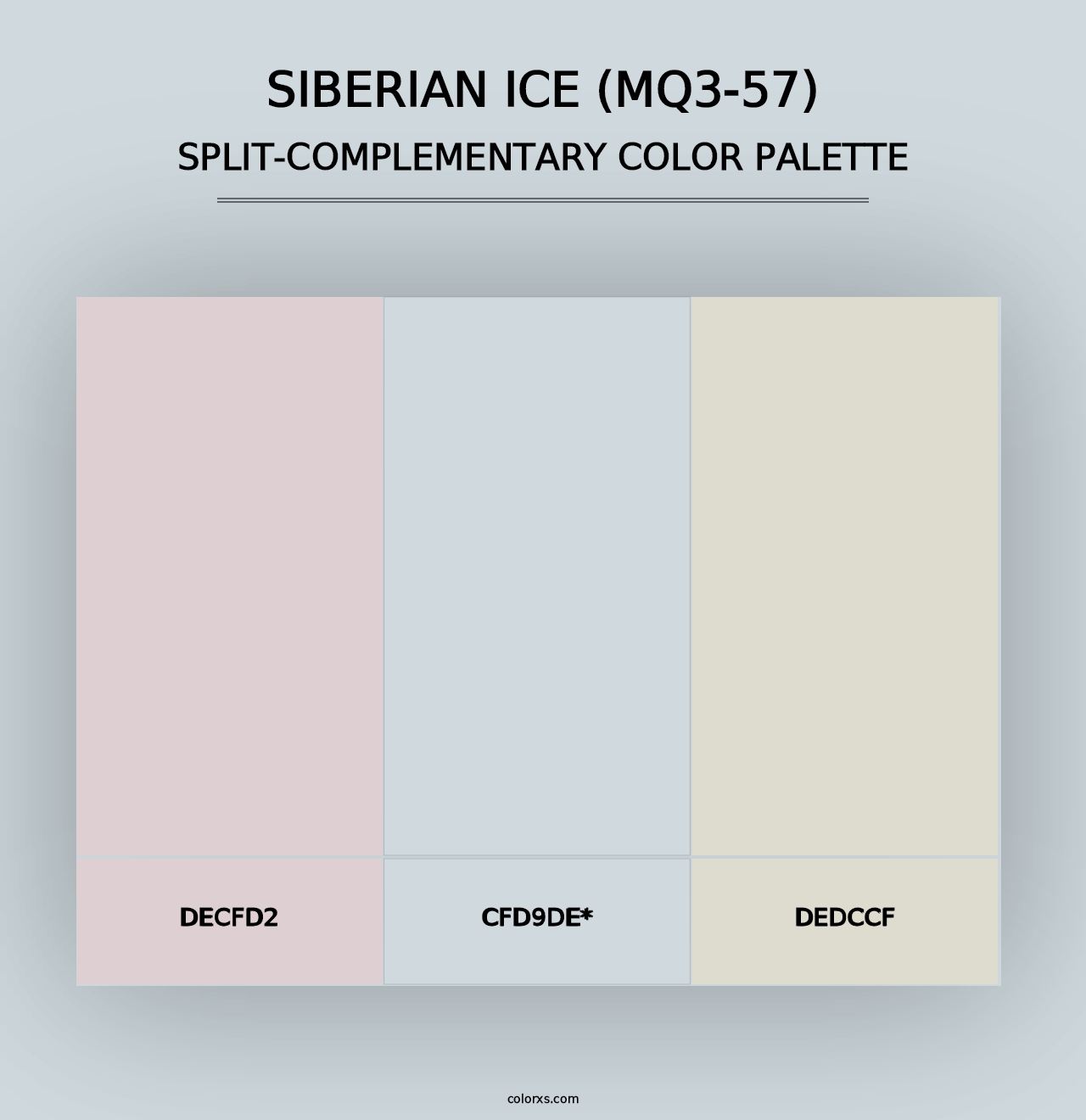 Siberian Ice (MQ3-57) - Split-Complementary Color Palette