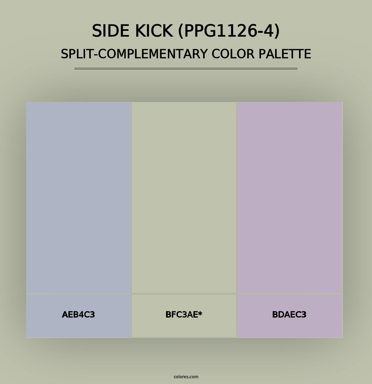 Side Kick (PPG1126-4) - Split-Complementary Color Palette