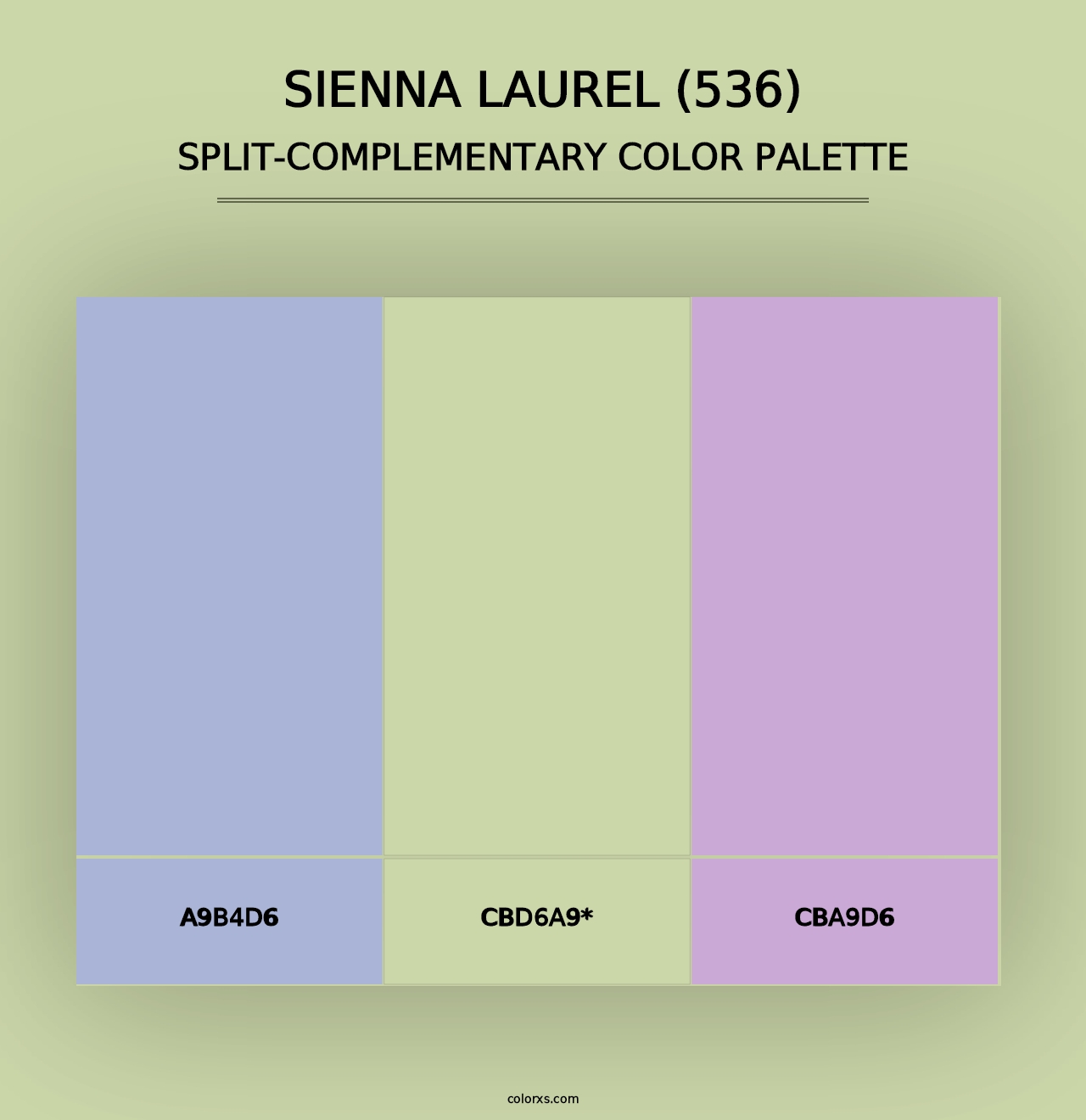 Sienna Laurel (536) - Split-Complementary Color Palette