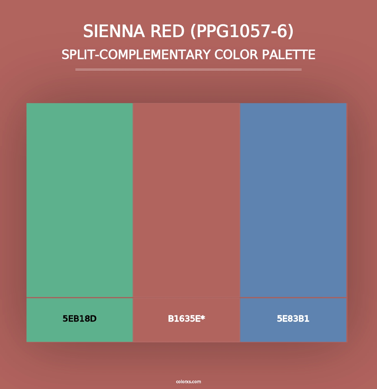 Sienna Red (PPG1057-6) - Split-Complementary Color Palette