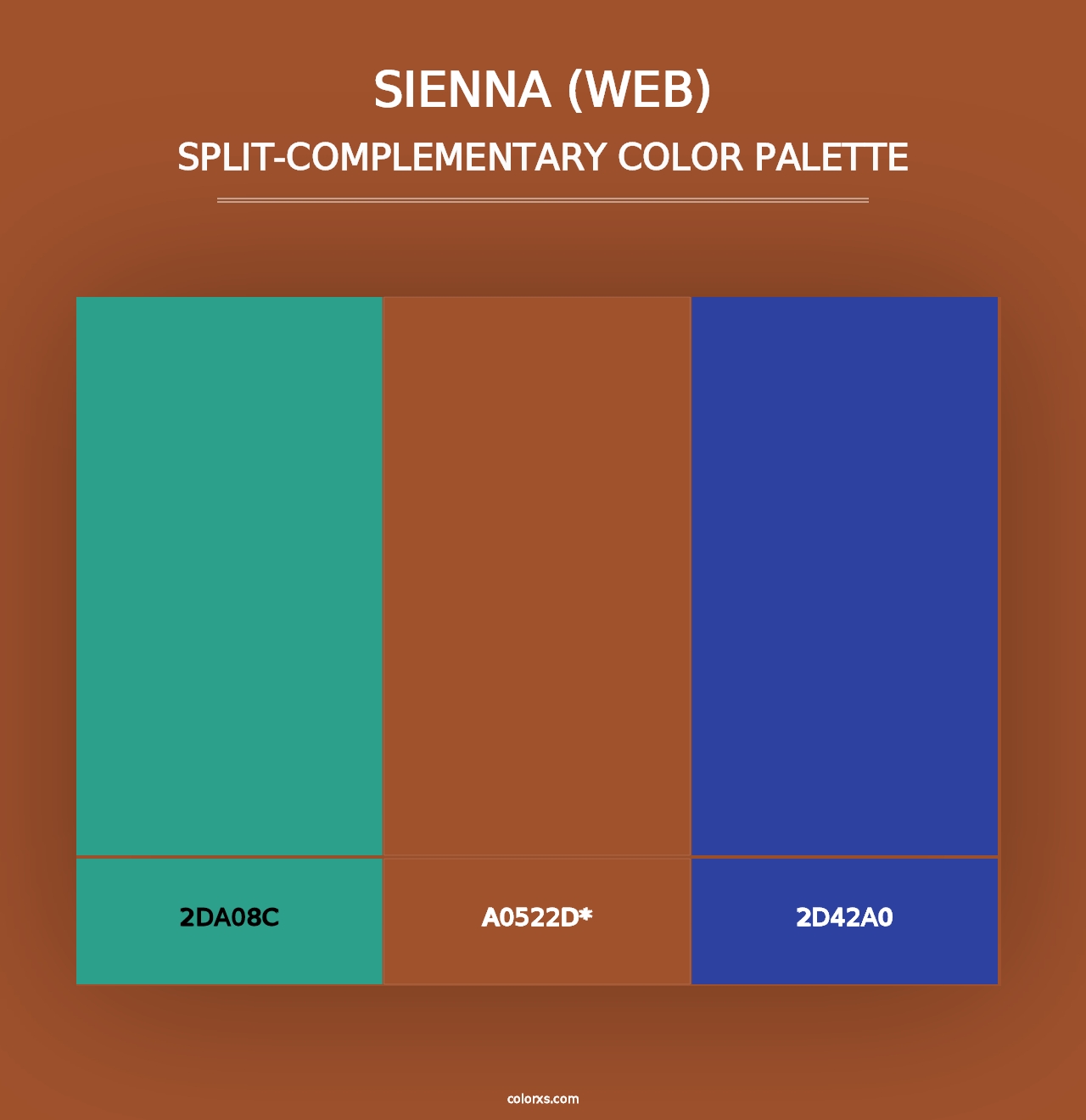 Sienna (Web) - Split-Complementary Color Palette