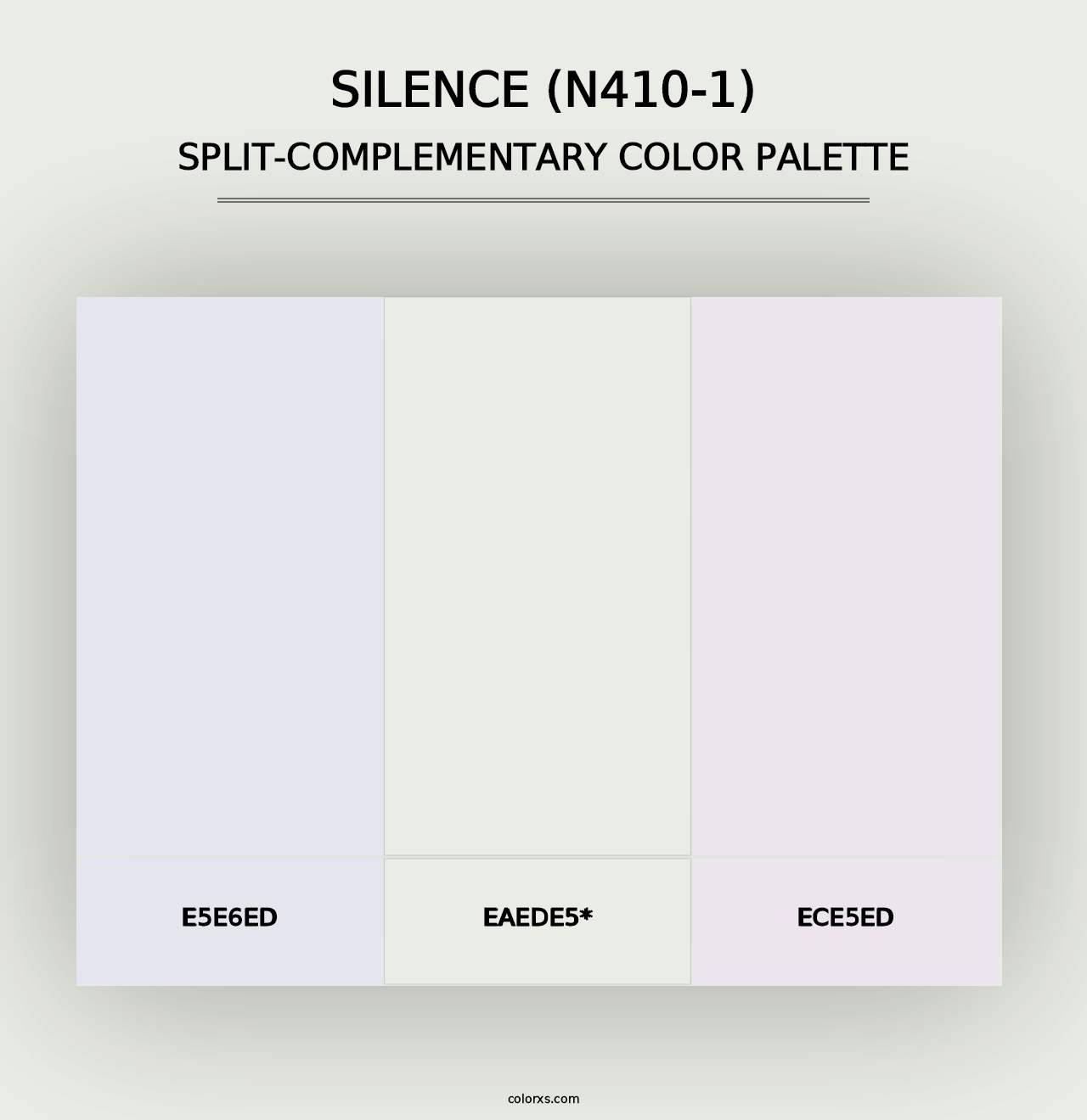 Silence (N410-1) - Split-Complementary Color Palette