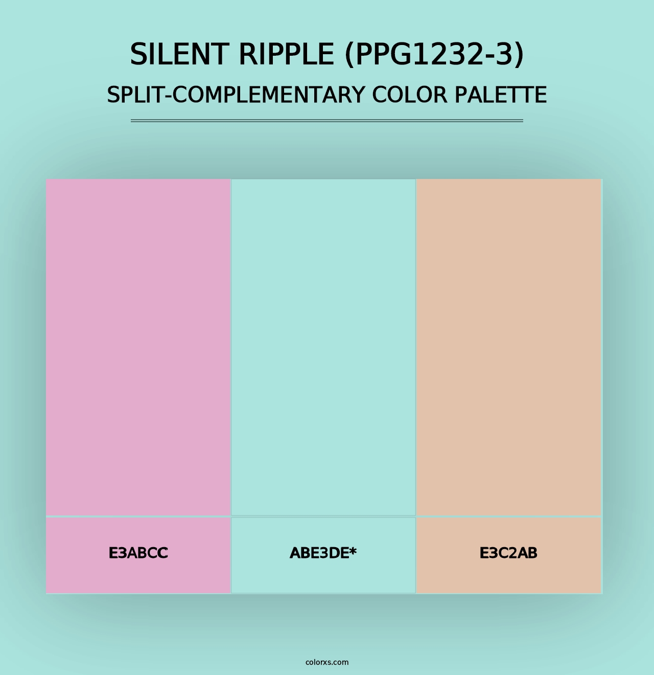 Silent Ripple (PPG1232-3) - Split-Complementary Color Palette