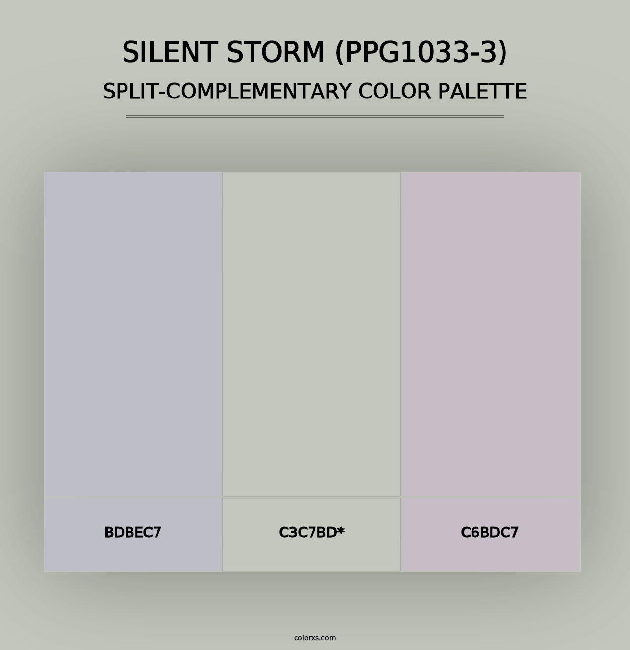 Silent Storm (PPG1033-3) - Split-Complementary Color Palette