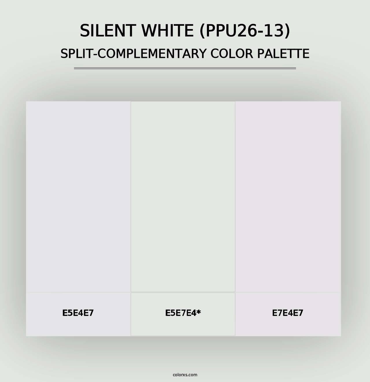 Silent White (PPU26-13) - Split-Complementary Color Palette