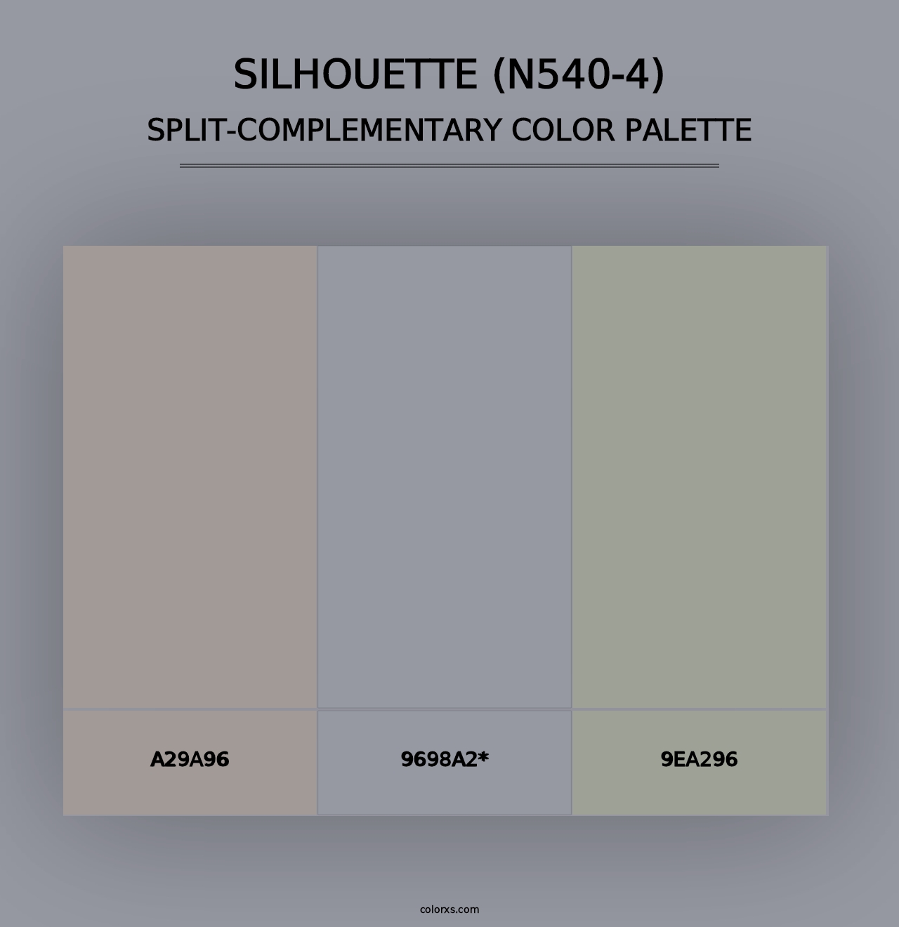 Silhouette (N540-4) - Split-Complementary Color Palette