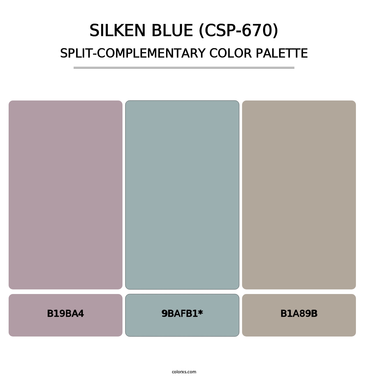 Silken Blue (CSP-670) - Split-Complementary Color Palette