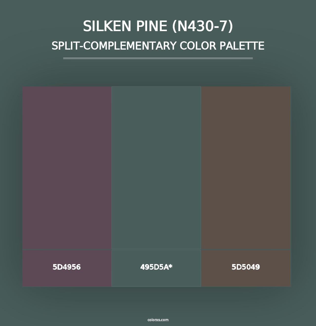 Silken Pine (N430-7) - Split-Complementary Color Palette