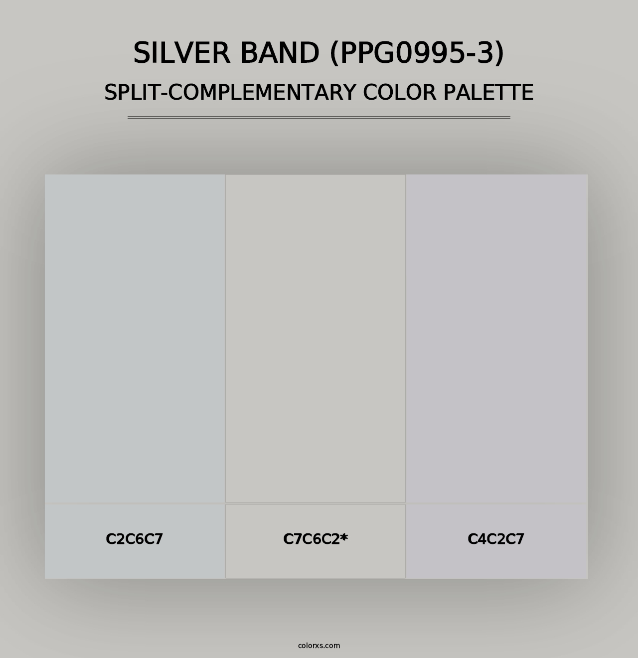 Silver Band (PPG0995-3) - Split-Complementary Color Palette