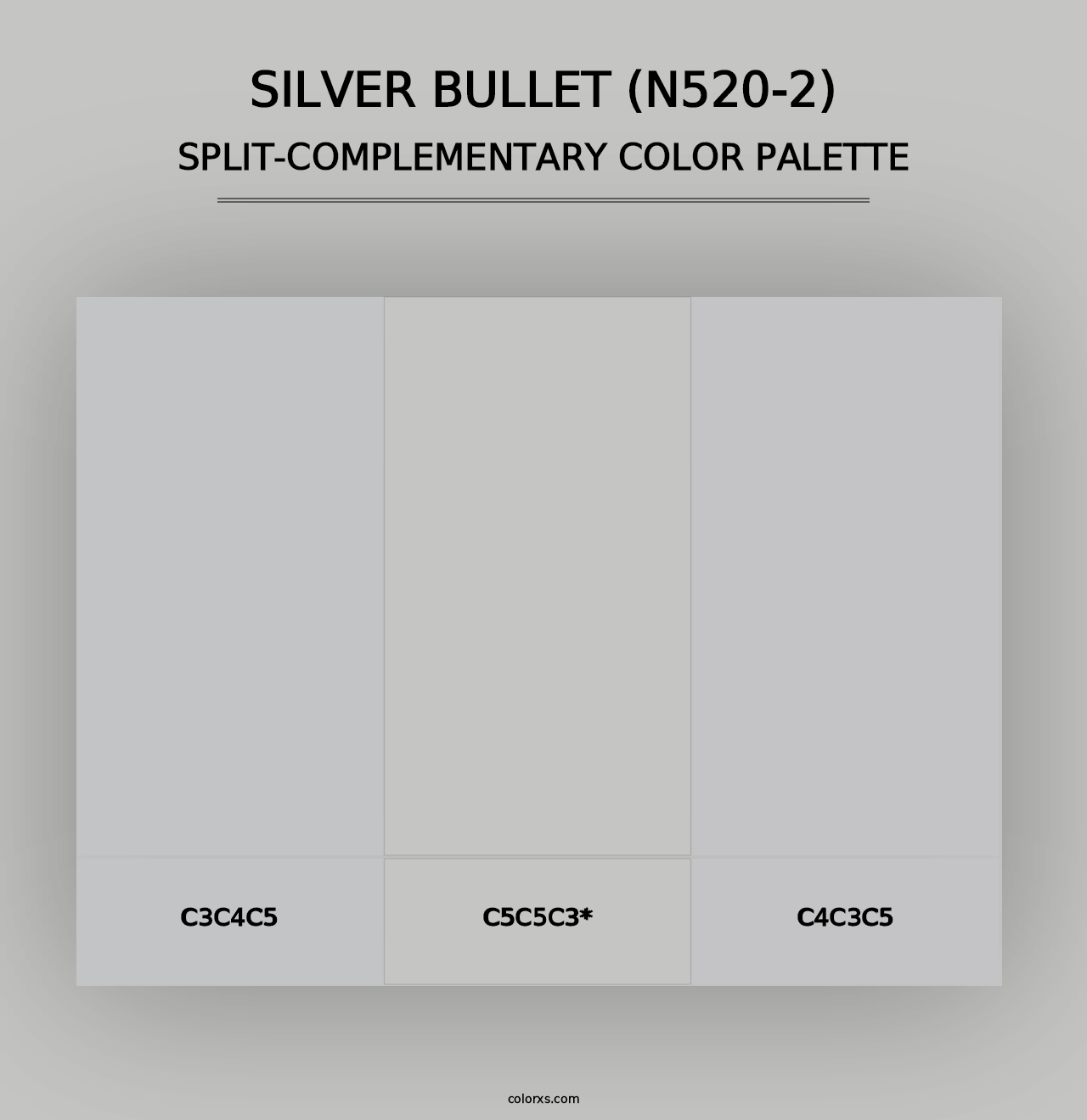 Silver Bullet (N520-2) - Split-Complementary Color Palette