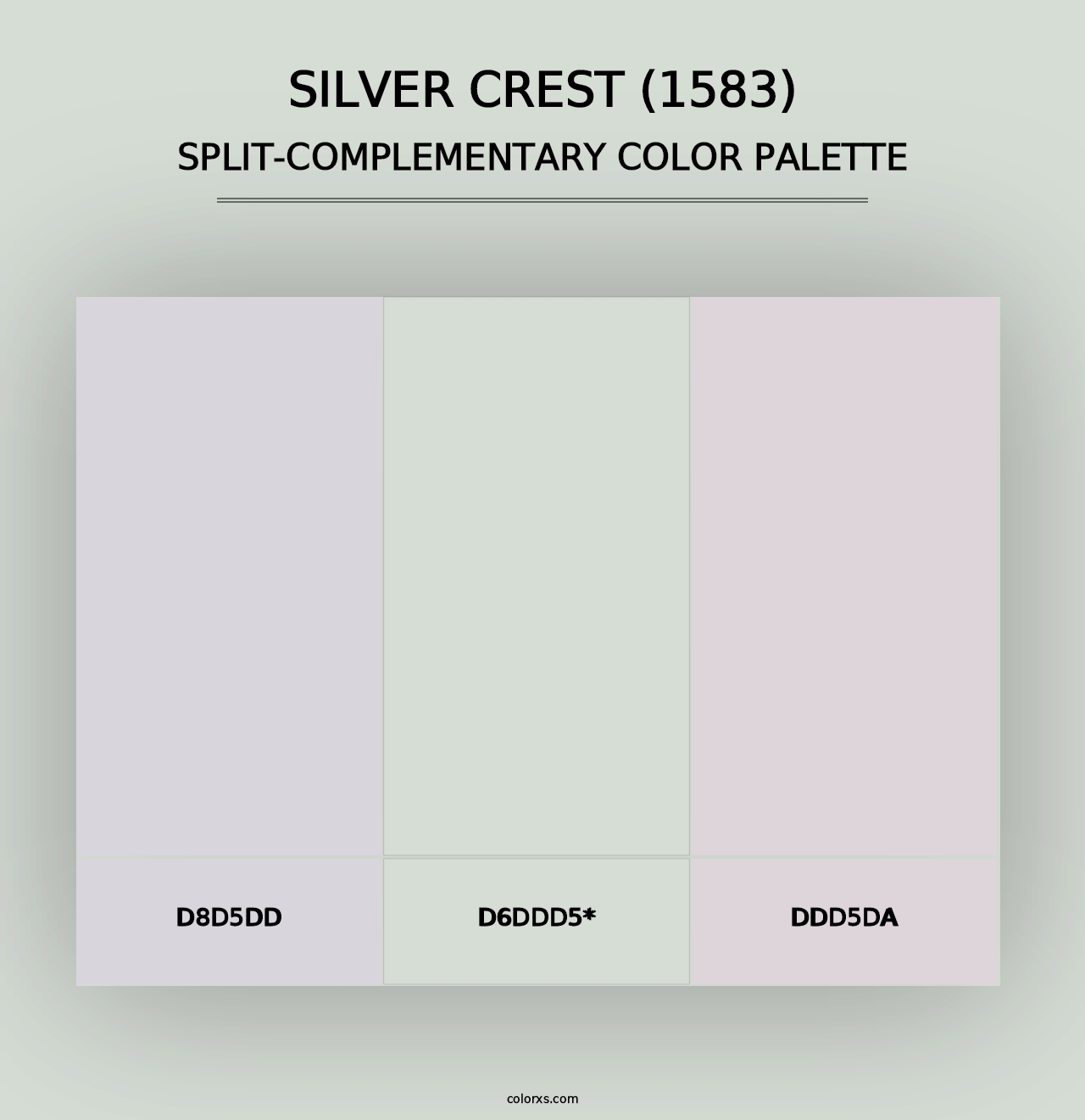 Silver Crest (1583) - Split-Complementary Color Palette